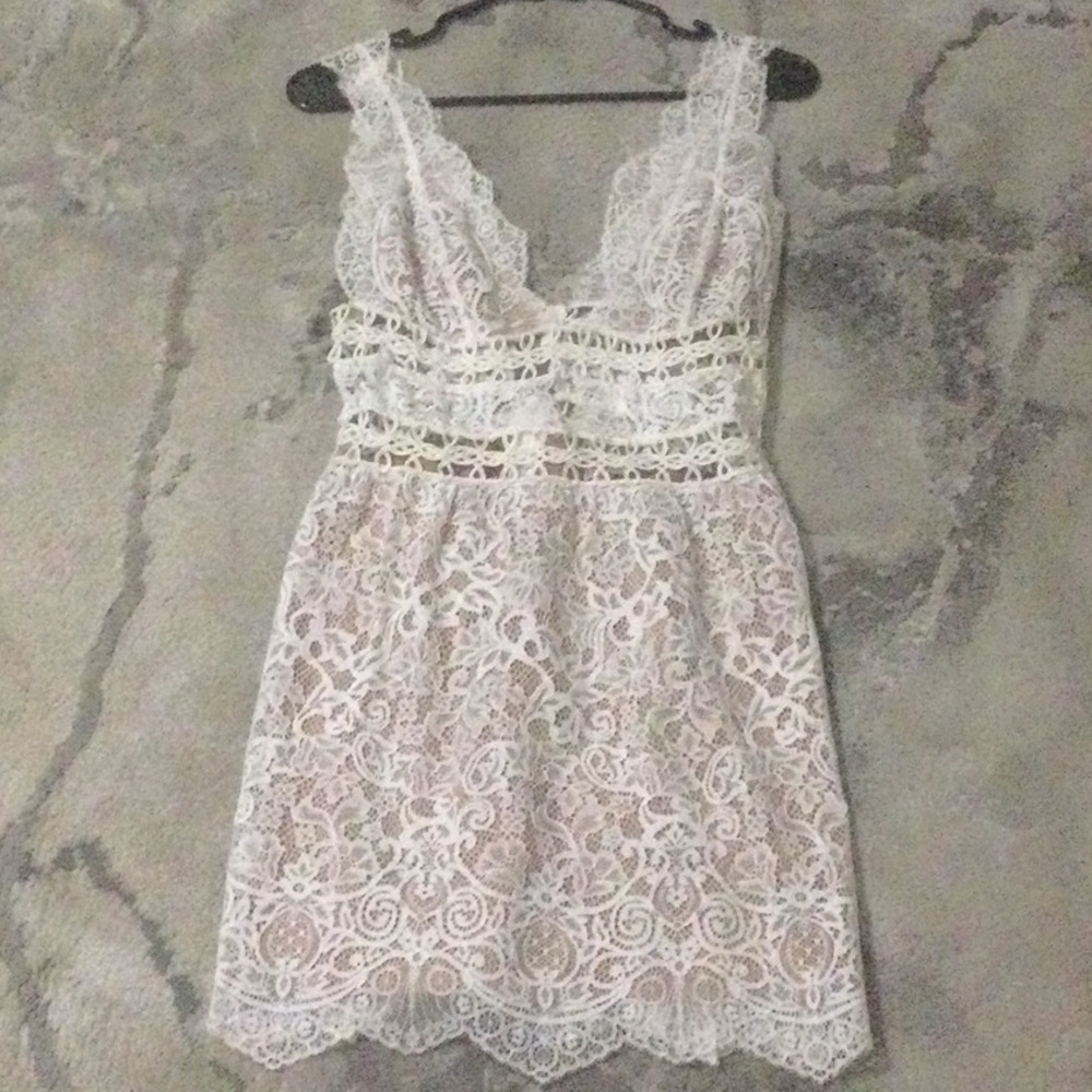 For Love & Lemons - Mon Cheri Lace Mini Dress, size M, good used condition.